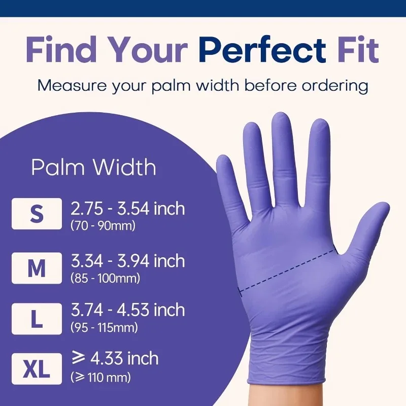 قفازات نتريل ناعمة بنفسجية الل - مراجعة Exam Glove Nitrile وسعره