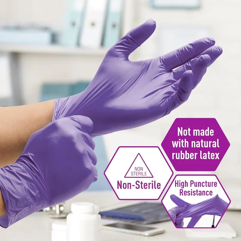 قفازات نتريل ناعمة بنفسجية الل - مراجعة Exam Glove Nitrile وسعره