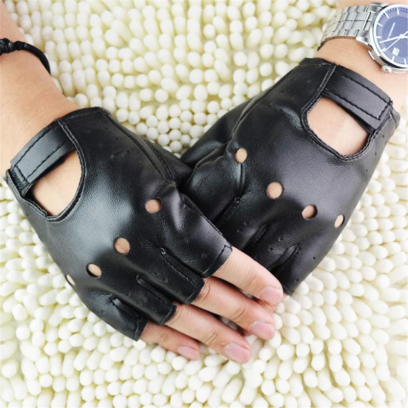 قفازات نصفية الأصابع للجنسين،  - مراجعة Leather Driving Glove وسعره