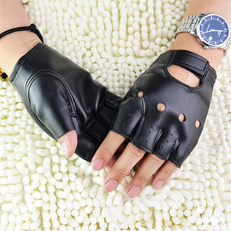 قفازات نصفية الأصابع للجنسين،  - مراجعة Leather Driving Glove وسعره
