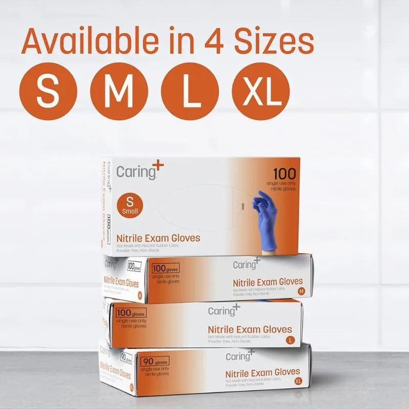 قفازات النتريل الطبية، زرقاء،  - مراجعة Exam Glove Nitrile وسعره