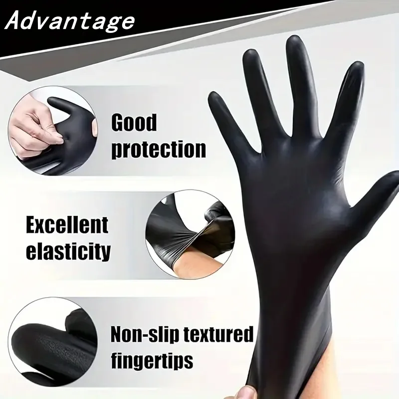 20 قطعة قفازات النتريل السوداء - مراجعة Nitrile Mechanic Glove وسعره