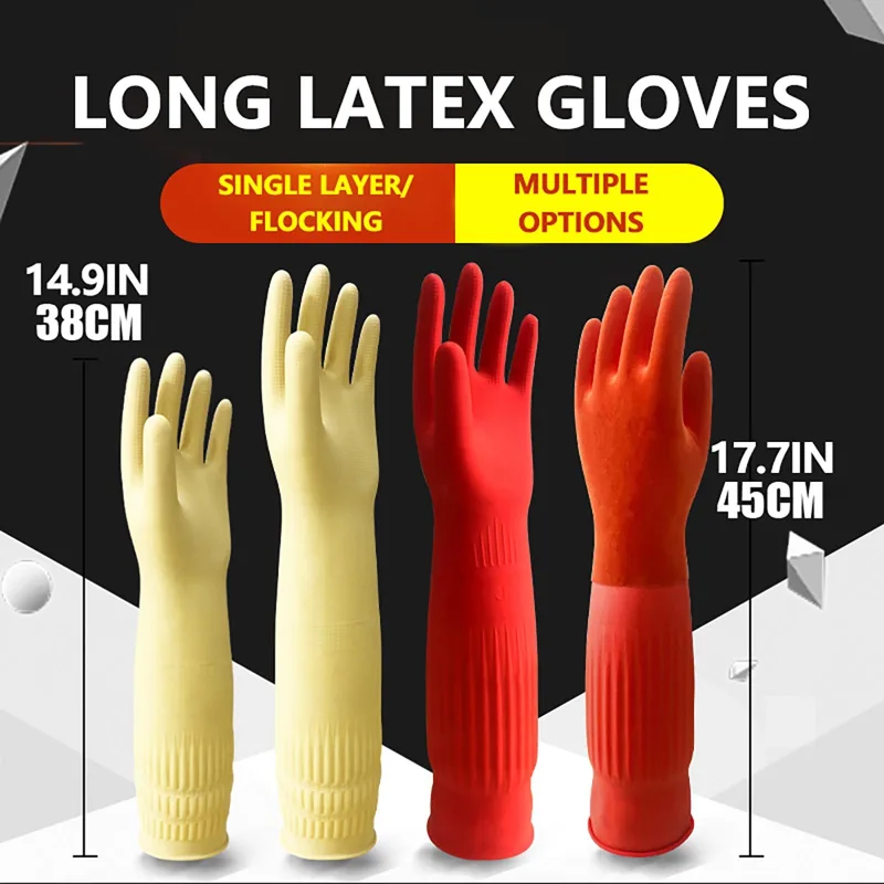 1 زوج مرنة مريحة المطاط قفازات - مراجعة Dish Glove Rubber وسعره