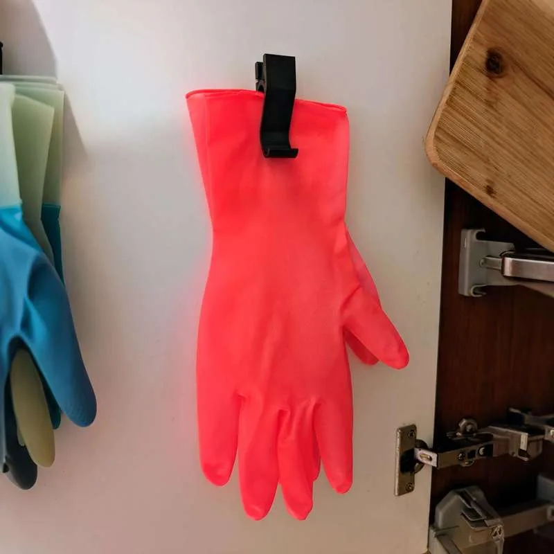 حامل تعليق جداري للمطبخ والحما - مراجعة Rubber Glove Cleaning وسعره