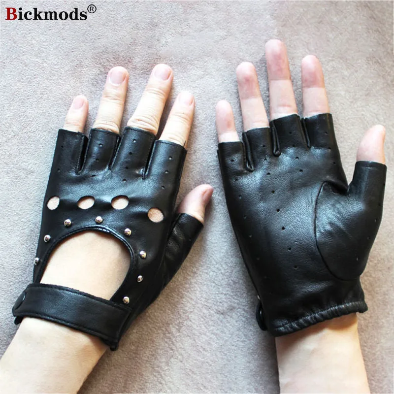 قفازات نسائية جلدية نصفية الأص - مراجعة Leather Driving Glove وسعره