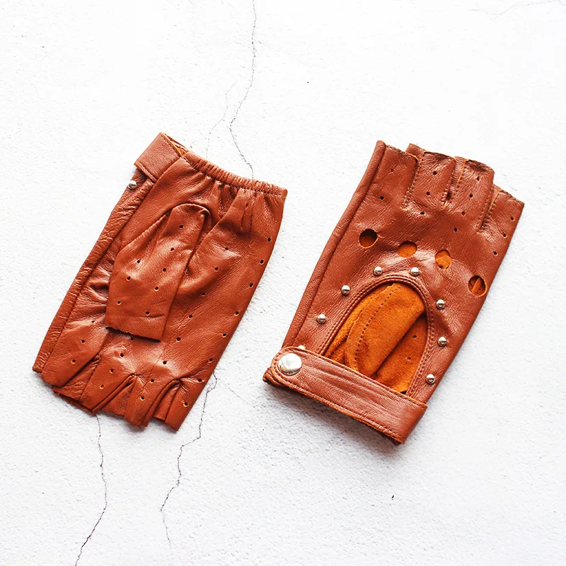 قفازات نسائية جلدية نصفية الأص - مراجعة Leather Driving Glove وسعره