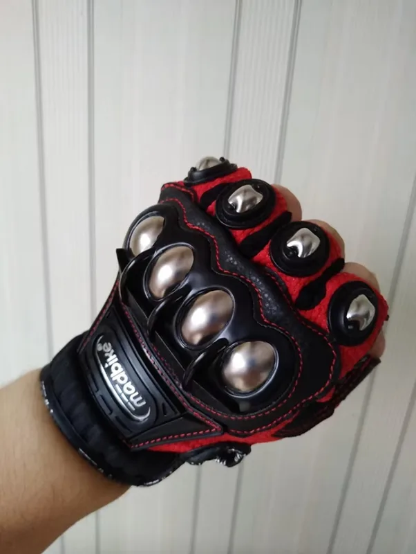 قفازات تكتيكية فولاذية للسلامة - مراجعة Motorcycle Glove Knuckle وسعره