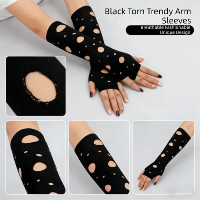 أغطية أكمام، أكمام ذراع ممزقة، - مراجعة Fingerless Glove Knit وسعره