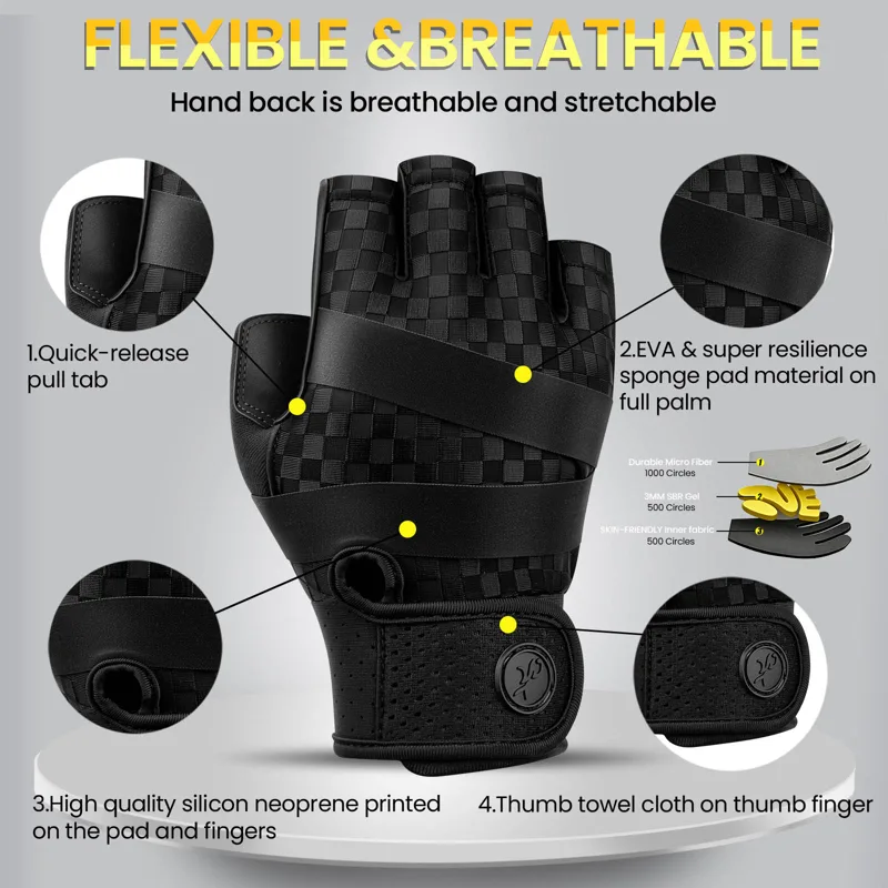 قفازات رياضية للرجال متعددة ال - مراجعة Workout Glove Gym وسعره