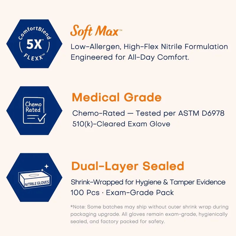 قفازات طبية من النتريل، 100 قط - مراجعة Exam Glove Nitrile وسعره