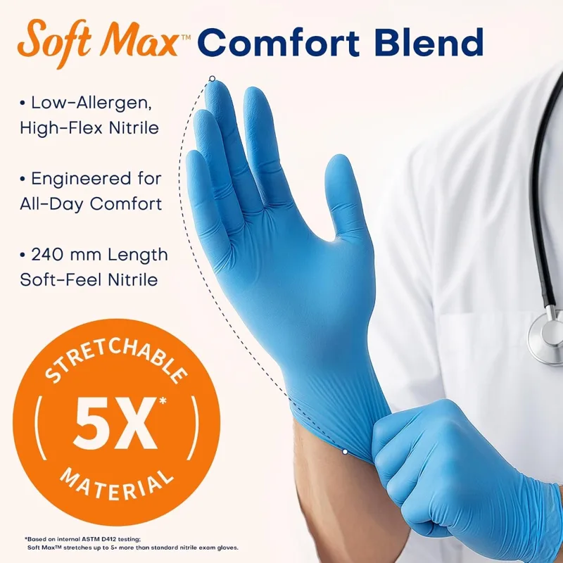 قفازات طبية من النتريل، 100 قط - مراجعة Exam Glove Nitrile وسعره
