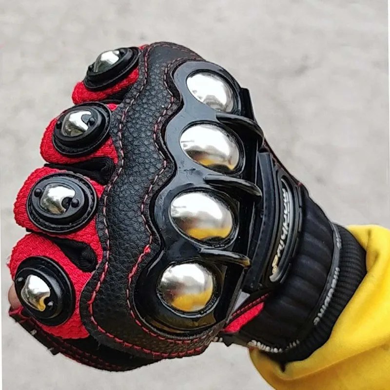 قفازات بنصف أصابع تكتيكية للدر - مراجعة Motorcycle Glove Knuckle وسعره