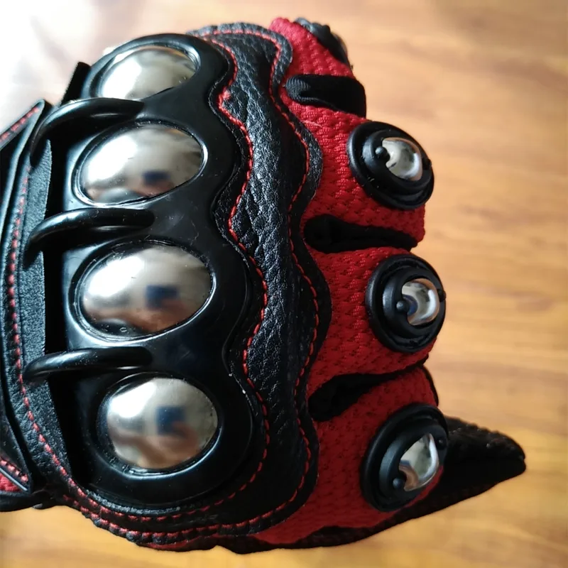 قفازات بنصف أصابع تكتيكية للدر - مراجعة Motorcycle Glove Knuckle وسعره