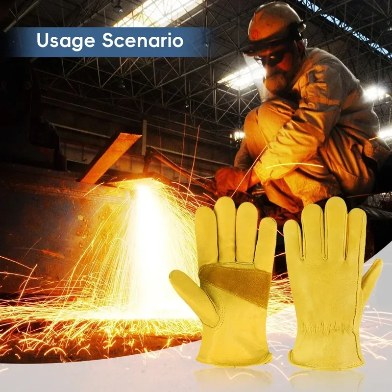 قفازات عمل جلدية آمنة للحدائق  - مراجعة Leather Driving Glove وسعره