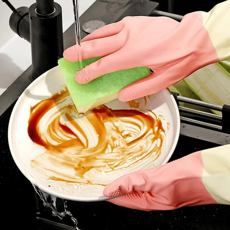 قفازات مطبخ سميكة، قفازات غسيل - مراجعة Dish Glove Rubber وسعره