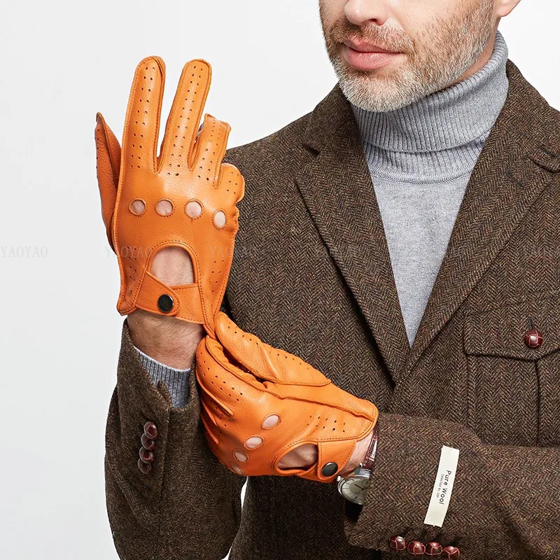 الإكسسوارات الذكور الربيع جلد  - مراجعة Leather Driving Glove وسعره