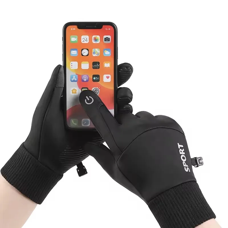 أسود شتاء دافئ أصابع كاملة مقا - مراجعة Ski Glove Waterproof وسعره