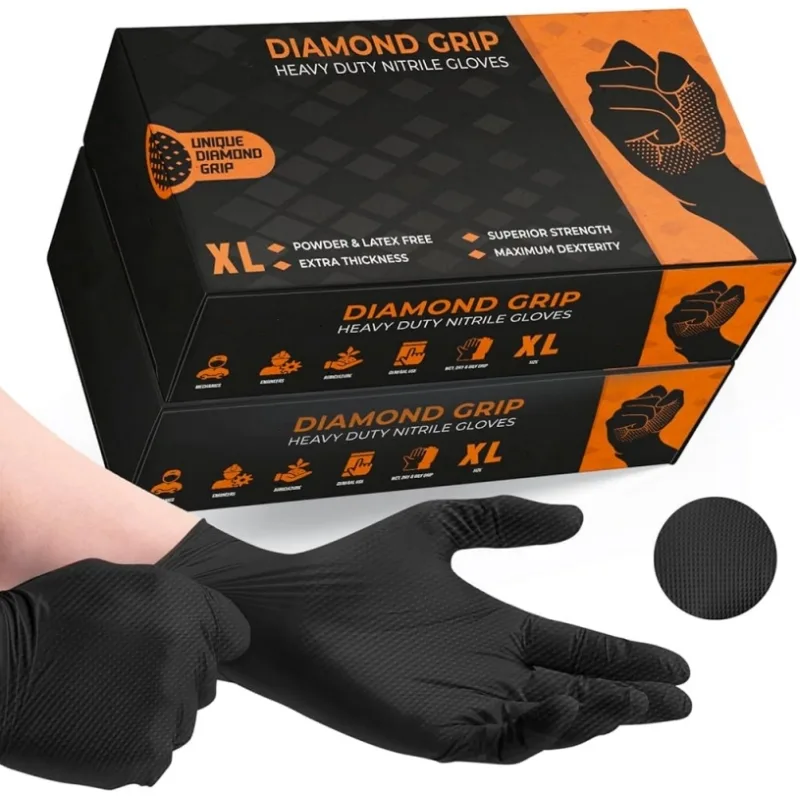 قفازات النتريل السوداء الثقيلة - مراجعة Nitrile Mechanic Glove وسعره