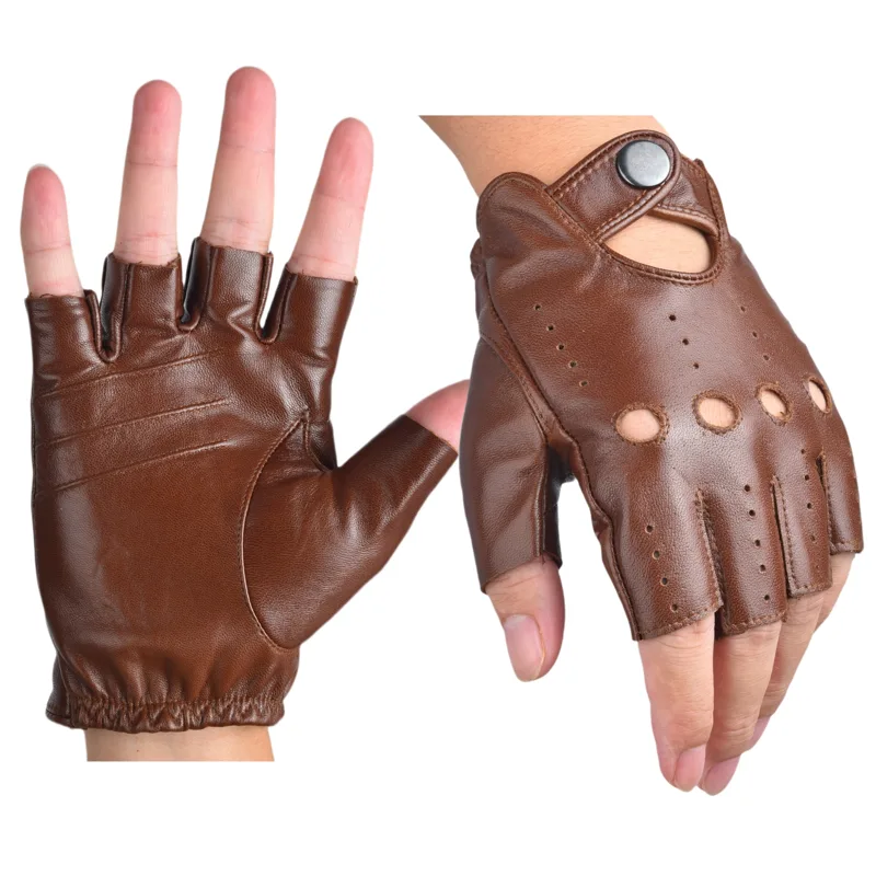 قفازات قيادة جلدية بدون أصابع  - مراجعة Leather Driving Glove وسعره