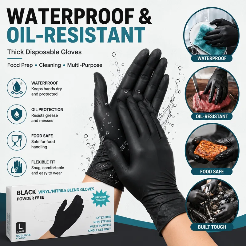 قفازات نتريل سوداء للاستخدام م - مراجعة Exam Glove Nitrile وسعره