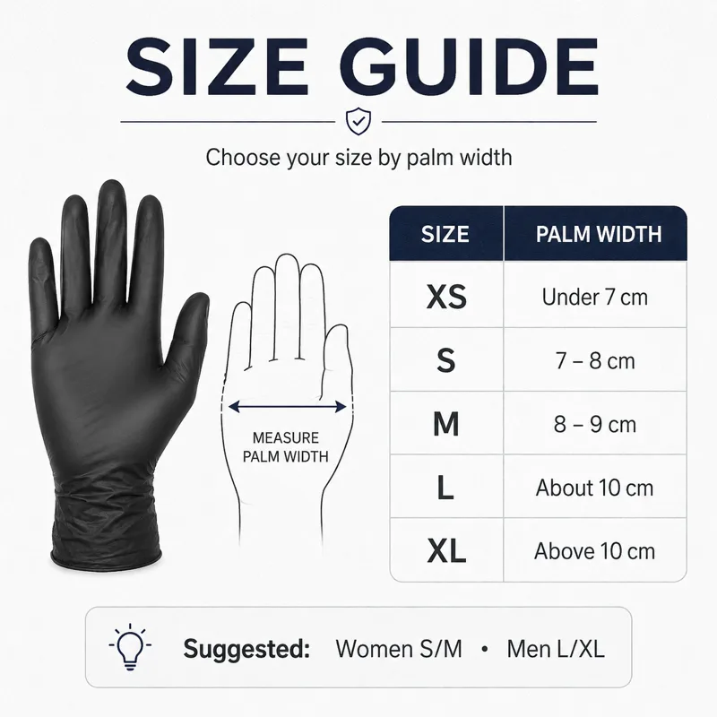 قفازات نتريل سوداء للاستخدام م - مراجعة Exam Glove Nitrile وسعره