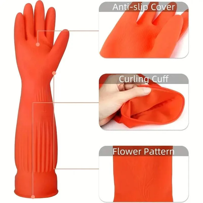 قفازات طويلة قابلة لإعادة الاس - مراجعة Rubber Glove Cleaning وسعره
