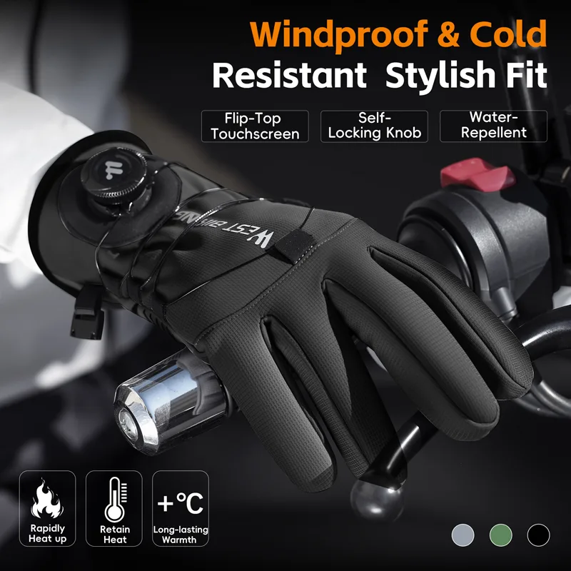 قفازات الشتاء للدراجة المغناطي - مراجعة Winter Glove Insulated وسعره
