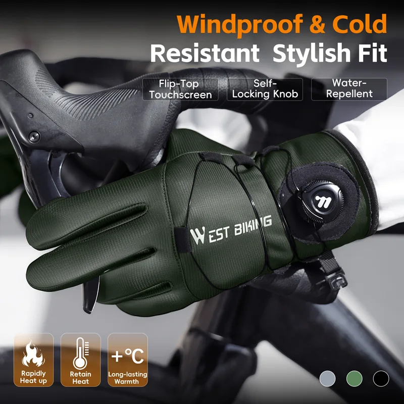 قفازات الشتاء للدراجة المغناطي - مراجعة Winter Glove Insulated وسعره