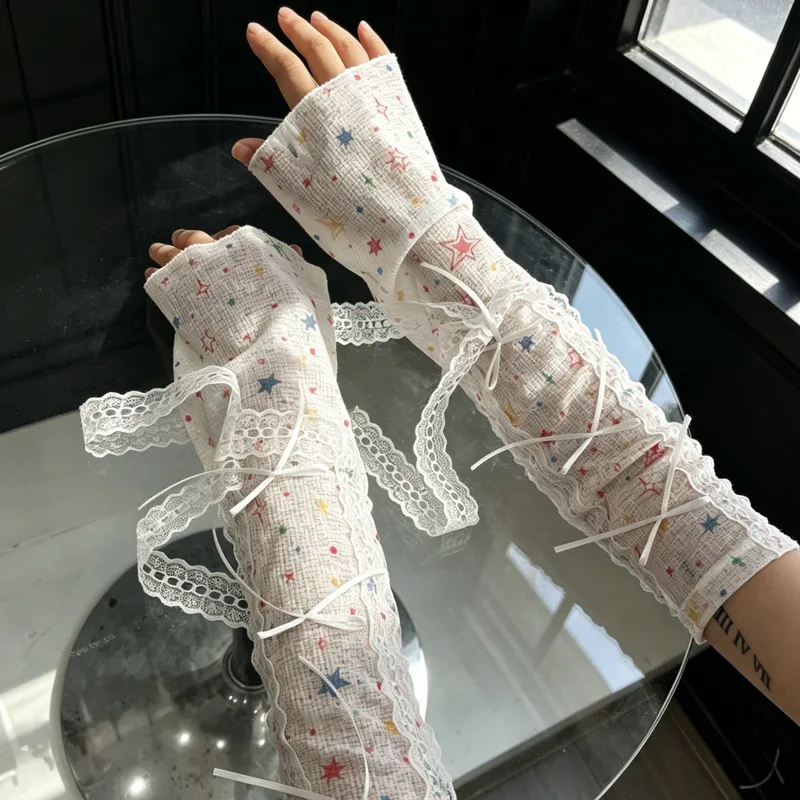 أكمام دانتيل طويلة بدون أصابع  - مراجعة Fingerless Glove Knit وسعره