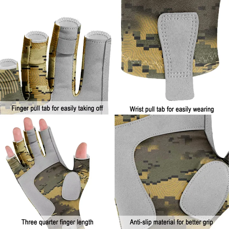 قفازات صيد السمك بدون أصابع من - مراجعة Cycling Glove Padded وسعره