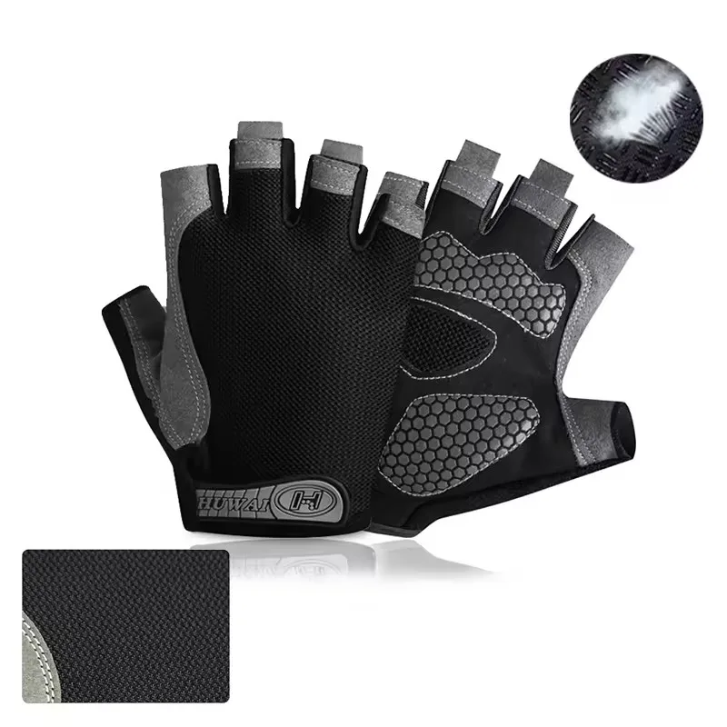 تنفس المضادة للانزلاق نصف اصبع - مراجعة Workout Glove Gym وسعره
