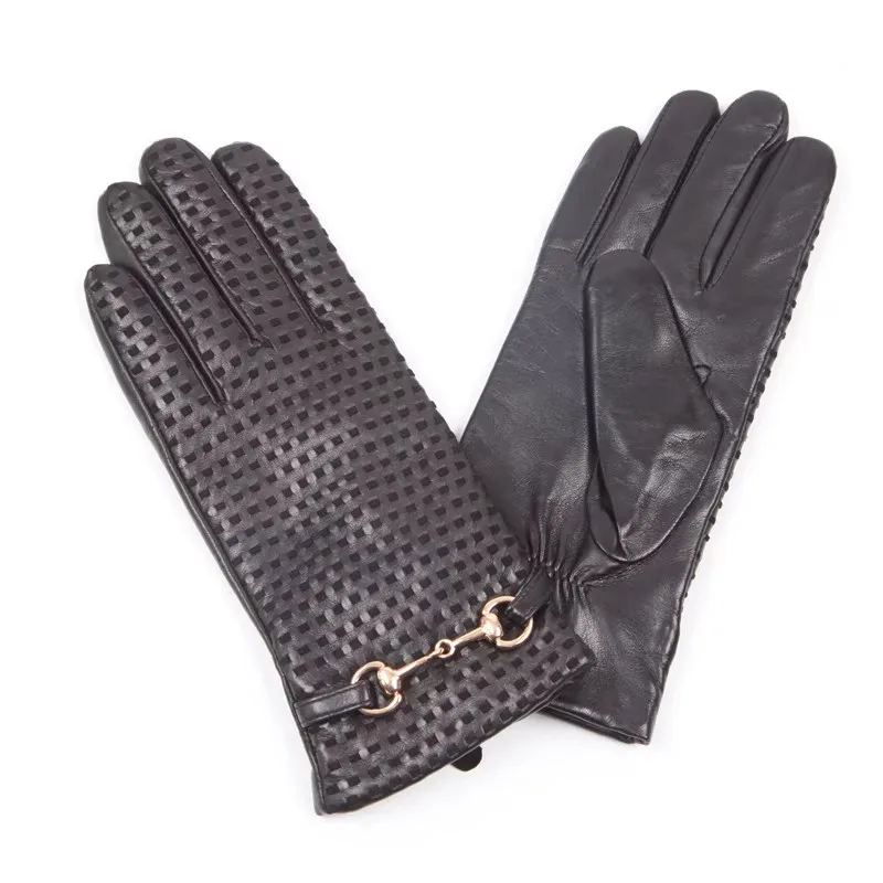 الخريف الشتاء قفازات جلدية حقي - مراجعة Wool Glove Lined وسعره