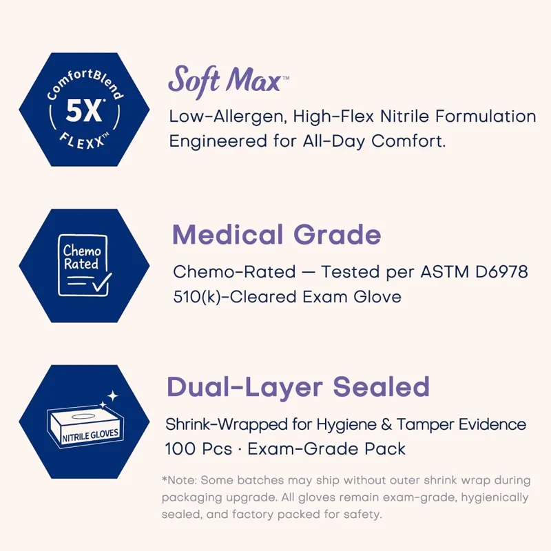 قفازات طبية من النتريل للاستخد - مراجعة Exam Glove Nitrile وسعره