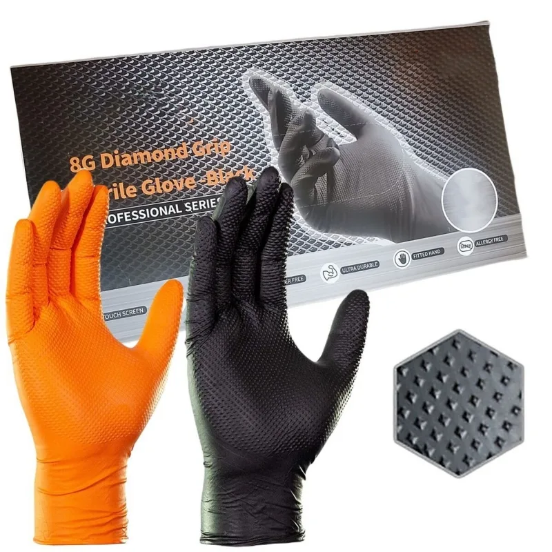 8Mil سميكة الثقيلة قفازات العم - مراجعة Nitrile Mechanic Glove وسعره