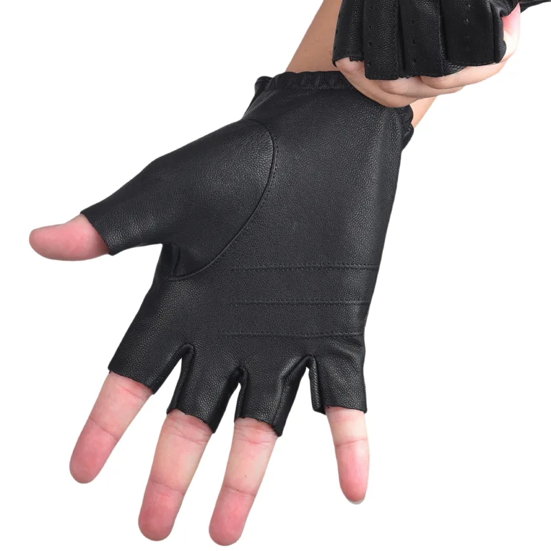 قفازات رجالي بدون أصابع نصف اص - مراجعة Leather Driving Glove وسعره