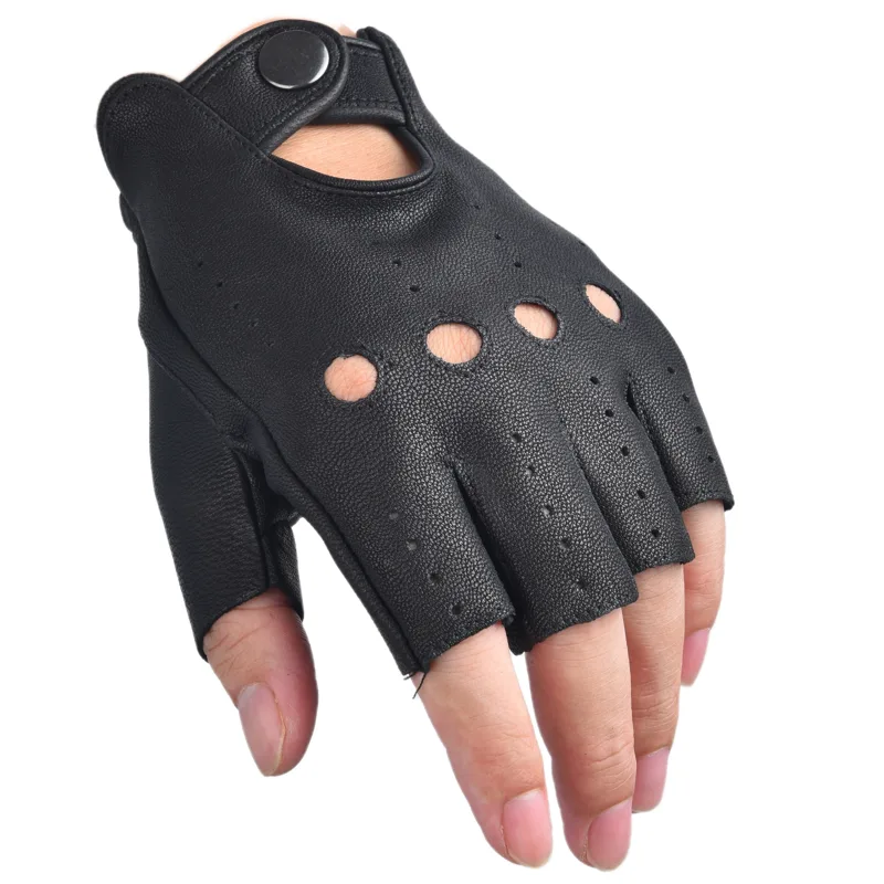 قفازات رجالي بدون أصابع نصف اص - مراجعة Leather Driving Glove وسعره