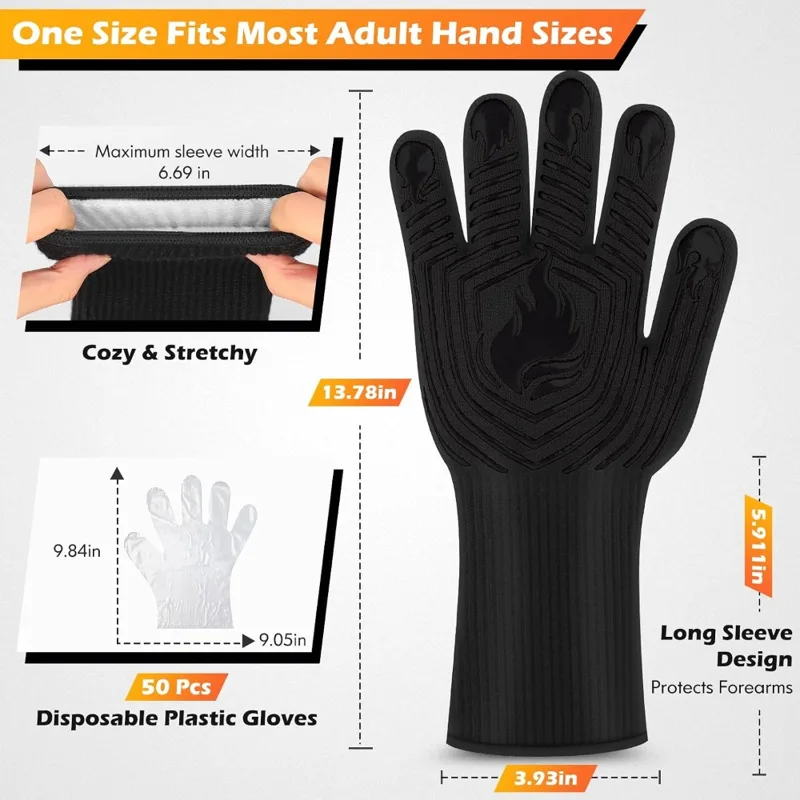 قفازات الشواء، 1472 ° قفازات م - مراجعة Heat Resistant Glove وسعره